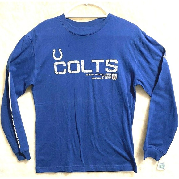 NFL Indianapolis Colts Performance T-Shirt Youth L 14/16 New With Defect Reebox - Picture 1 of 11